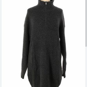 Old Navy Color Block Solid Gray Pullover Sweater Women Size L  Winter High Neck